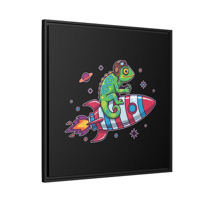 Cosmic Rider - Framed Canvas
