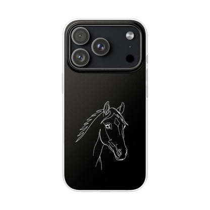 Horse Portrait Sketch - Flexi Phone Case