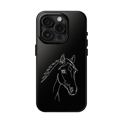 Horse Portrait Sketch - Phone Case