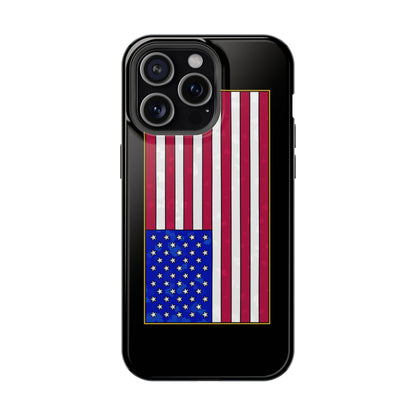 New Glory American Flag (Gold Edge Edition) - Magnetic Phone Case