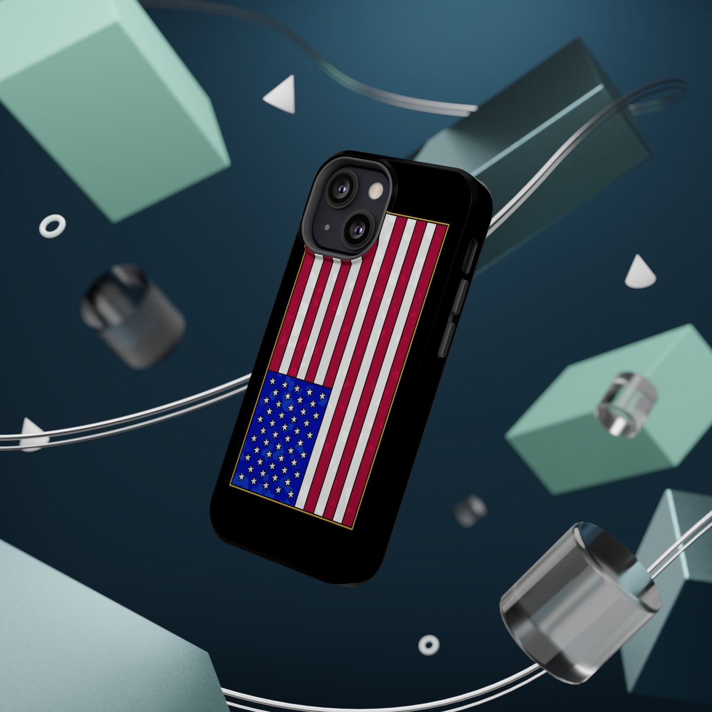 New Glory American Flag (Gold Edge Edition) - Magnetic Phone Case