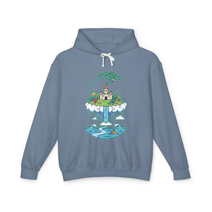 Floating Castle Dragon - Magical Fantasy Island - Hoodie