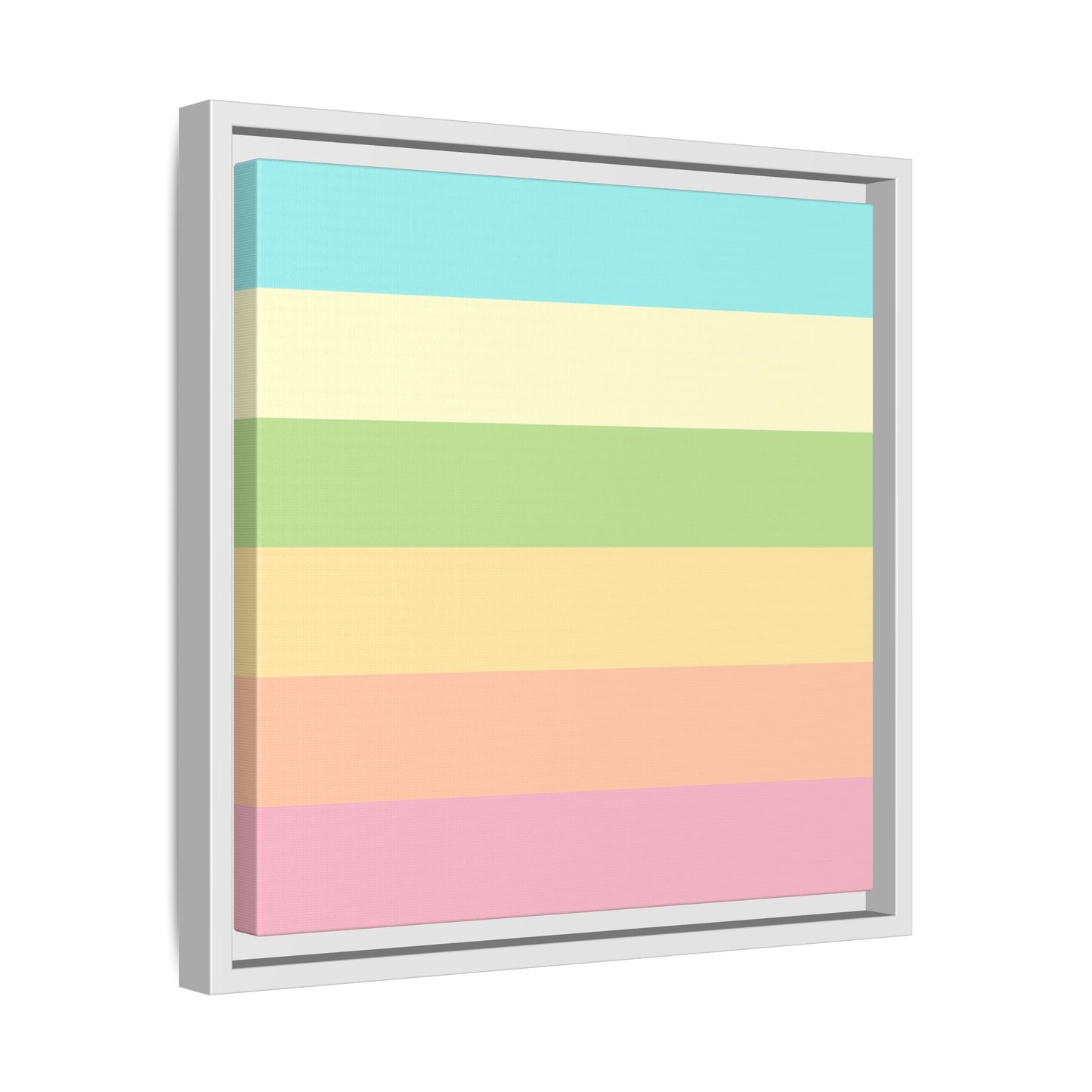 Pastel Stripes - Framed Canvas