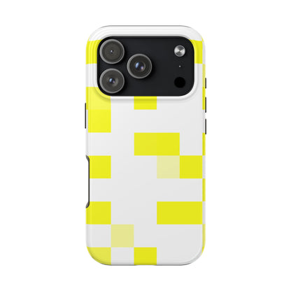 Yellow Pixel Grid -  Phone Case