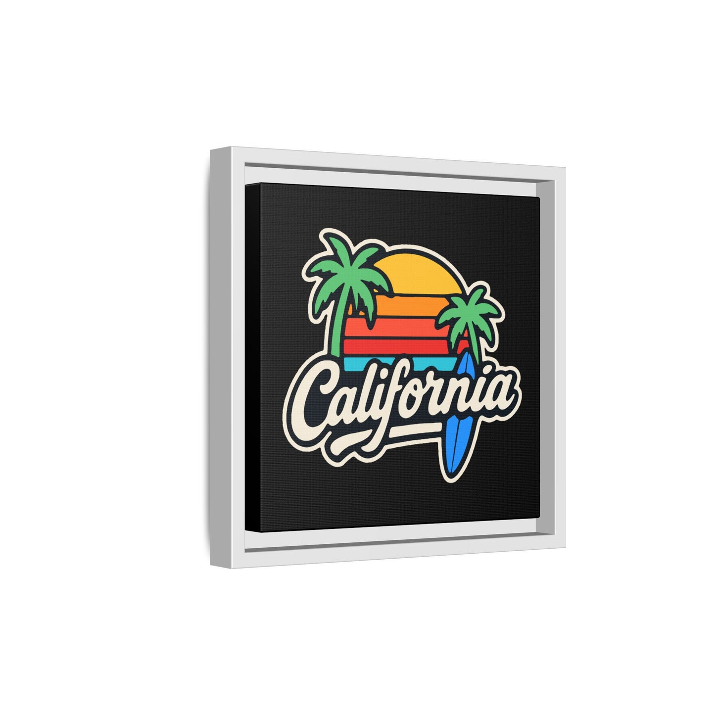 California Surf Vibes - Framed Canvas