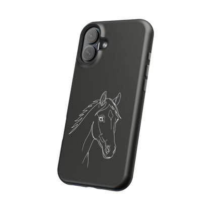 Horse Portrait Sketch - Magnetic Phone Case