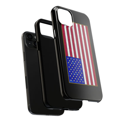 New Glory American Flag (Gold Edge Edition) - Phone Case