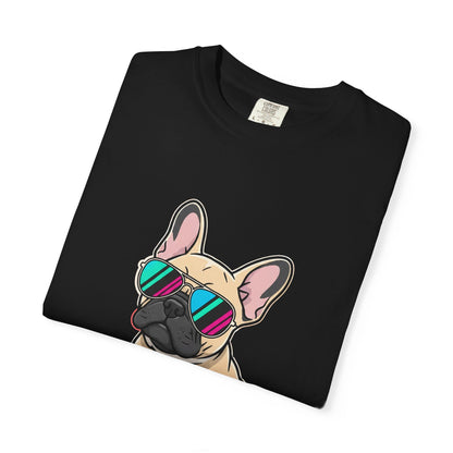 French Bulldog with Sunglasses - T-Shirt