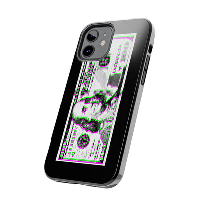 100 Dollars Bill - Green/Magenta Glitch - Phone Case