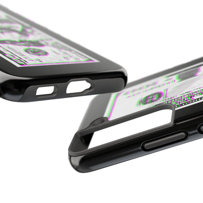 100 Dollars Bill - Green/Magenta Glitch - Phone Case