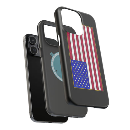 New Glory American Flag (Gold Edge Edition) - Magnetic Phone Case