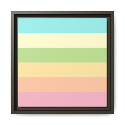 Pastel Stripes - Framed Canvas