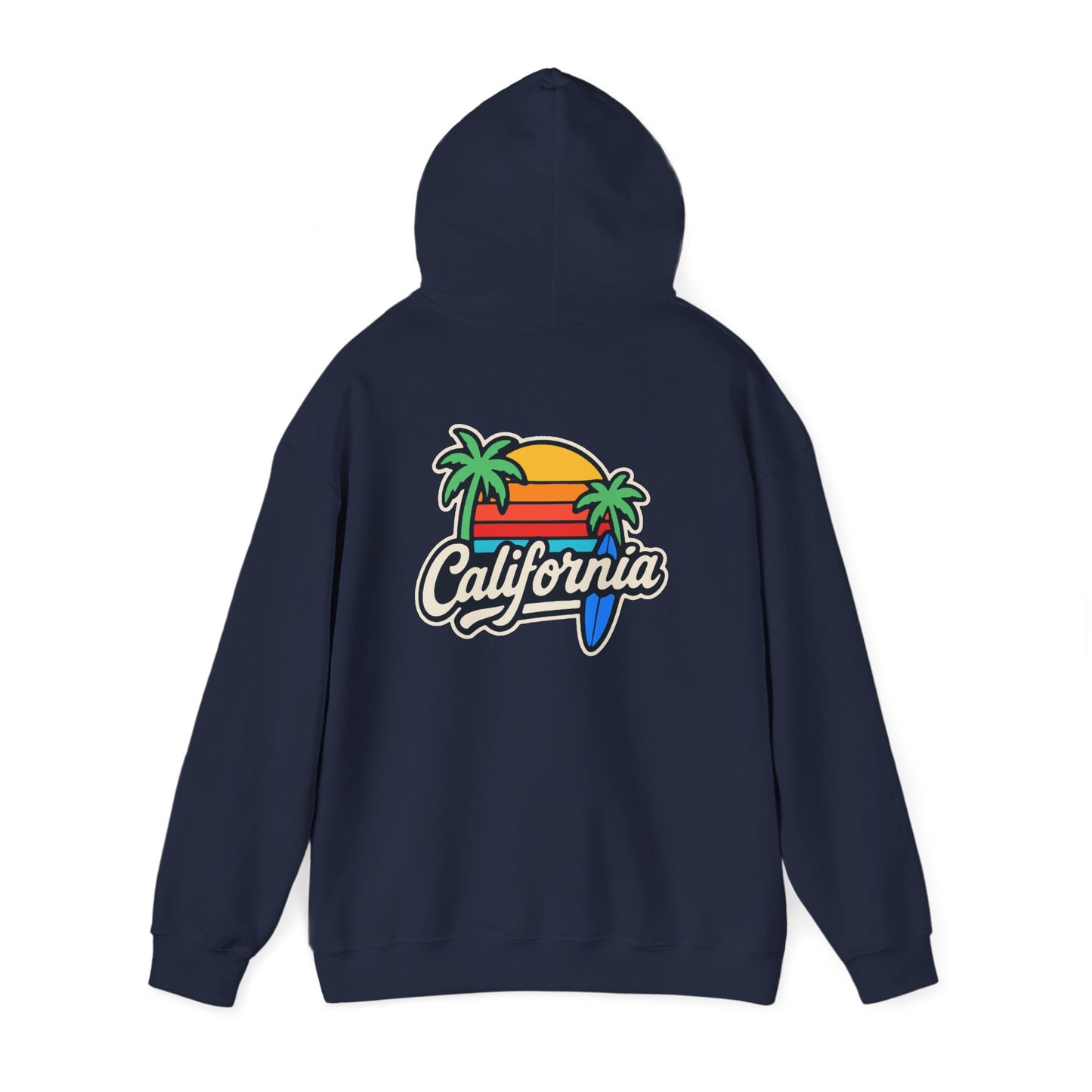 California Vibes Unisex Heavy Blend Hooded Sweatshirt - Cozy Beachwear, Summer Gift, Chill Fashion, Surf Style, Casual Layer