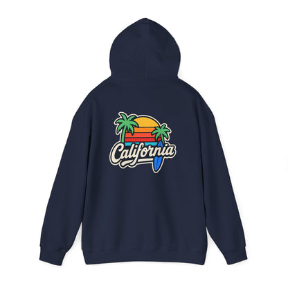 California Vibes Unisex Heavy Blend Hooded Sweatshirt - Cozy Beachwear, Summer Gift, Chill Fashion, Surf Style, Casual Layer