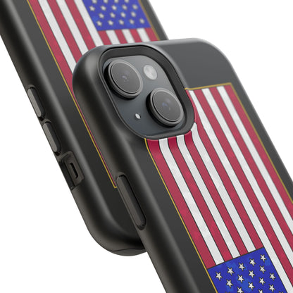 New Glory American Flag (Gold Edge Edition) - Magnetic Phone Case