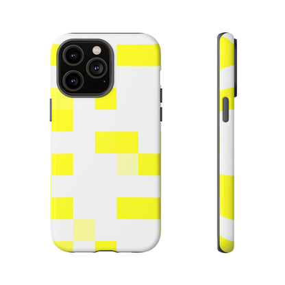 Yellow Pixel Grid -  Phone Case