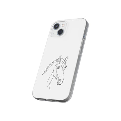 Horse Portrait Sketch - Flexi Phone Case