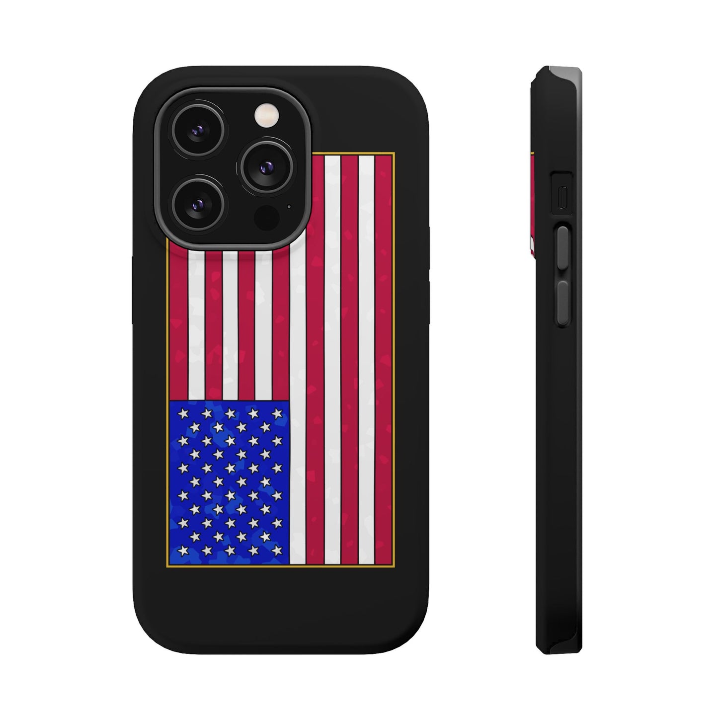 New Glory American Flag (Gold Edge Edition) - Magnetic Phone Case