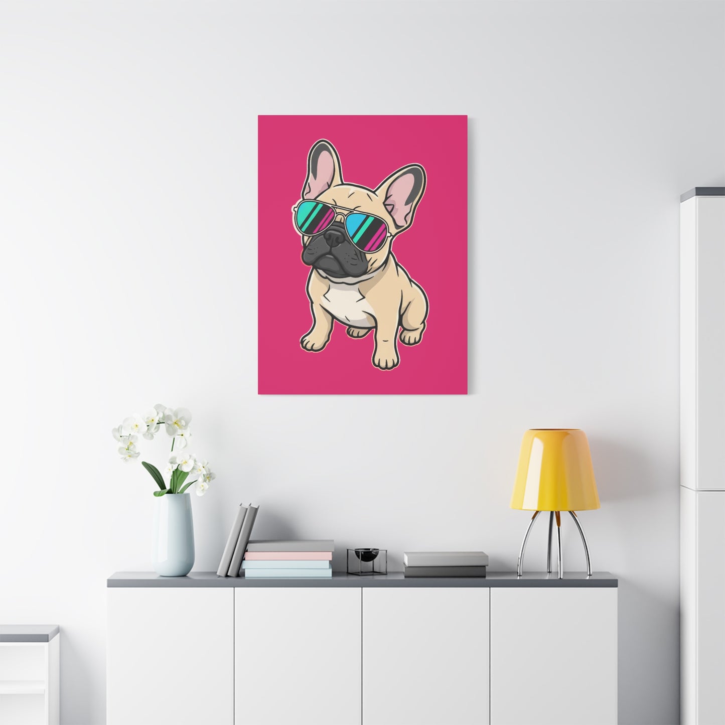 French Bulldog with Sunglasses - Canvas