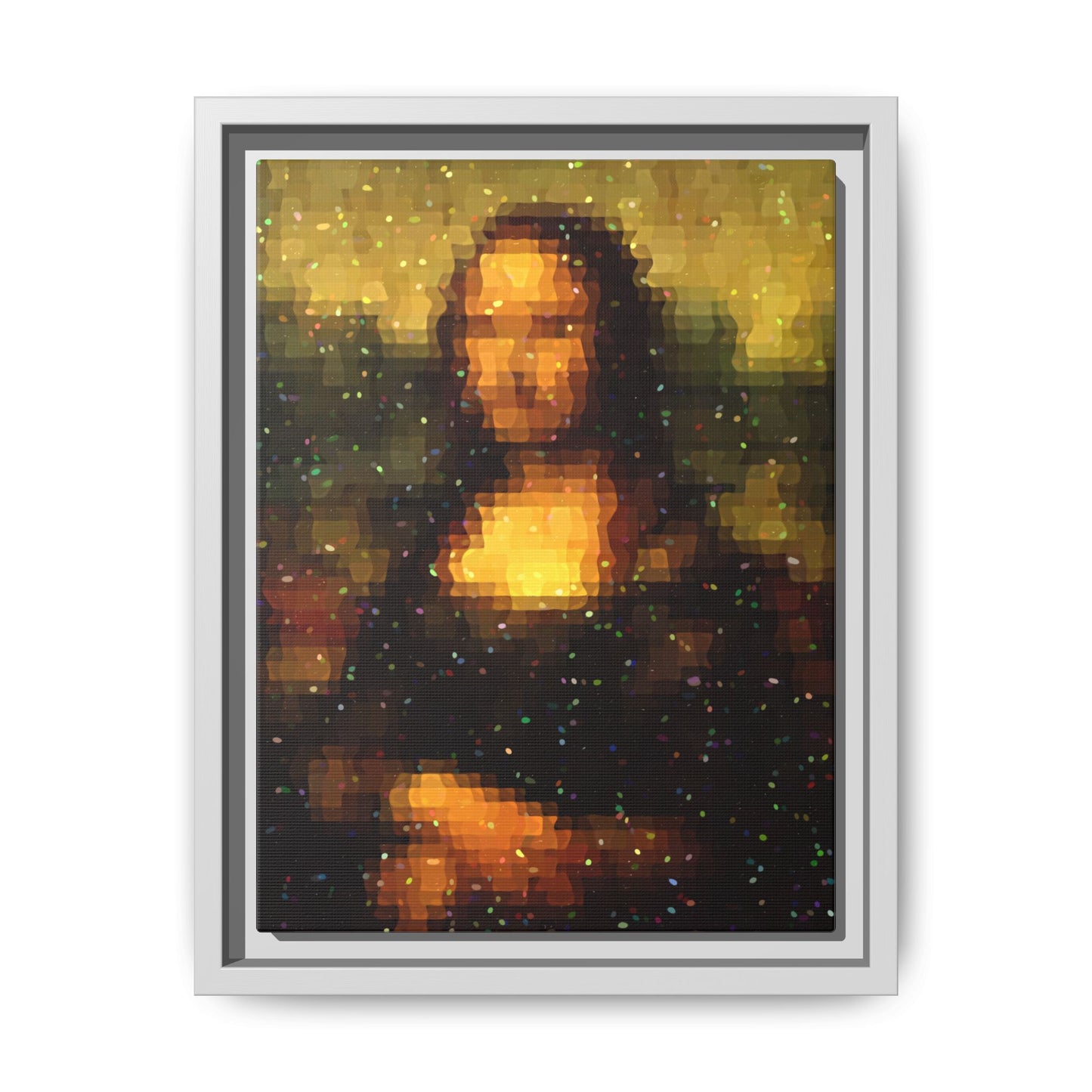 Pixel Muse — Silent Smile - Framed Canvas