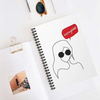 Incroyable Chic Girl - Spiral Notebook