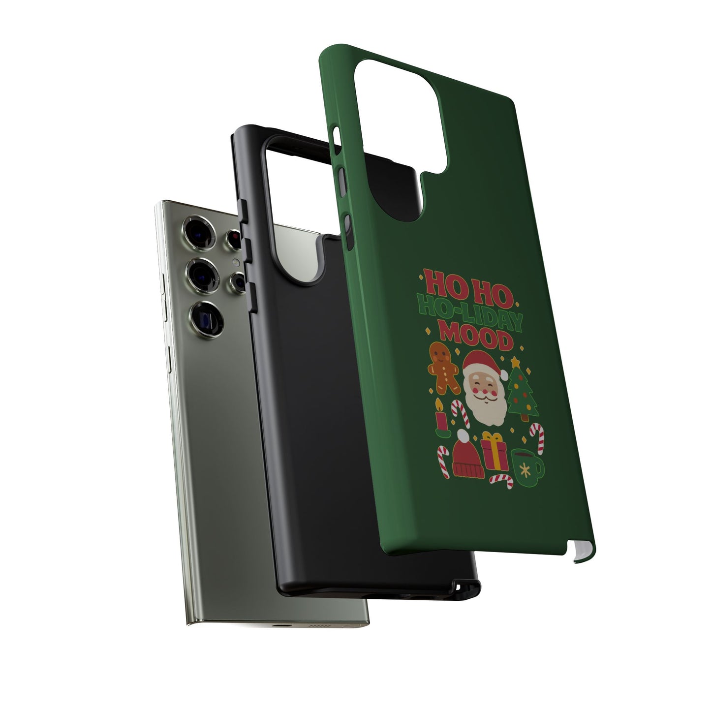Christmas Phone Case, Ho Ho Ho-liday Mood, Festive Phone Cover, Santa Christmas Accessory, Holiday Gift, Winter Vibes