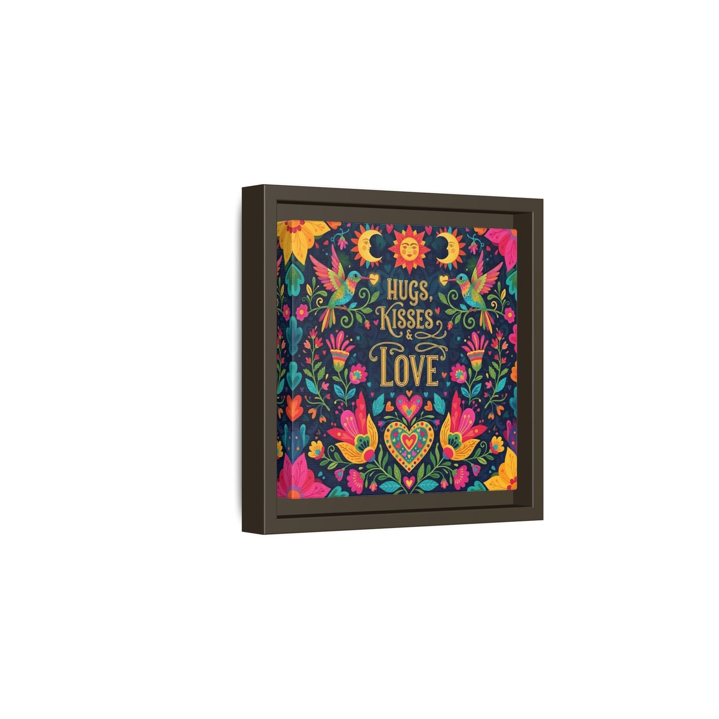 Hugs, Kisses & Love - Framed Canvas