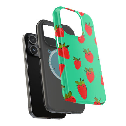 Strawberry Pattern - Magnetic Phone Case