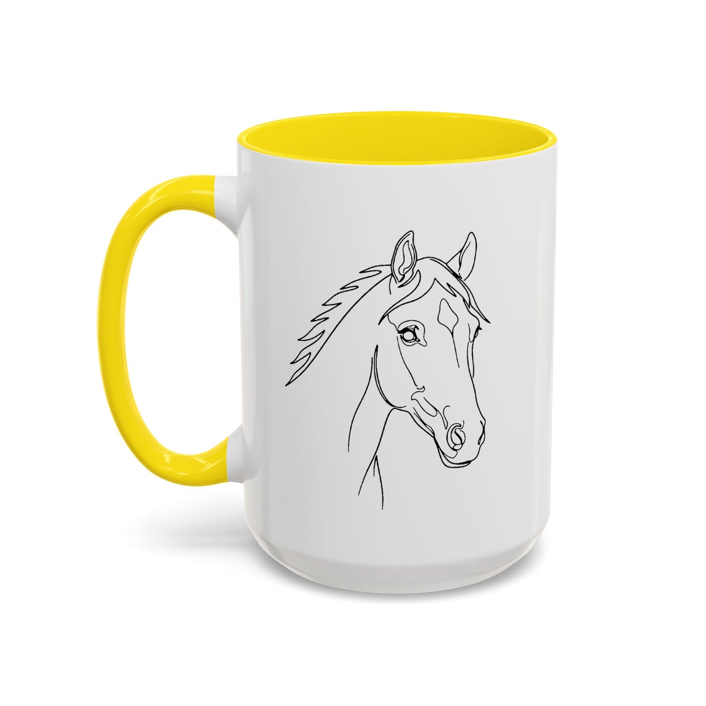 Horse Portrait Sketch - Color Accent Mug
