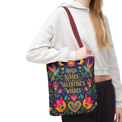 Hugs, Kisses & Valentine's Wishes - Tote Bag