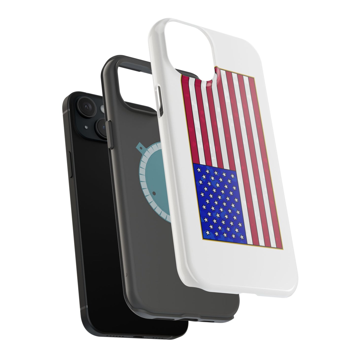 New Glory American Flag (Gold Edge Edition) - Magnetic Phone Case