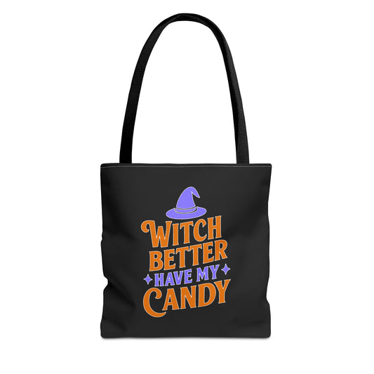 Halloween Tote Bag, Witch Better Have My Candy, Spooky Gift, Trick or Treat Bag, Autumn Shopping, Witch Theme