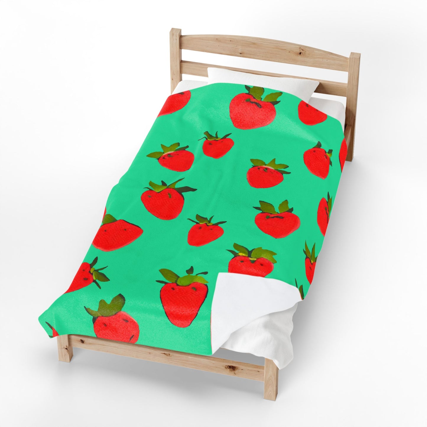 Strawberry Pattern - Plush Blanket