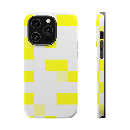 Yellow Pixel Grid -  Magnetic Phone Case