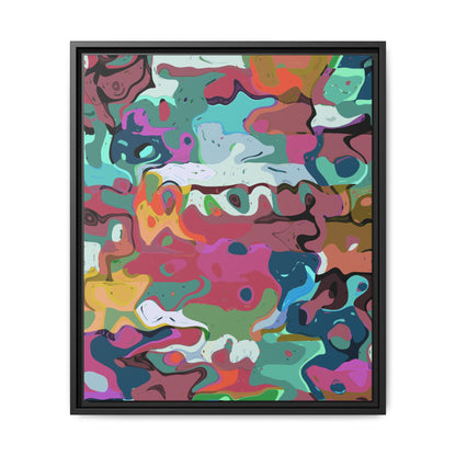 Colorful Abstract Marble - Framed Canvas