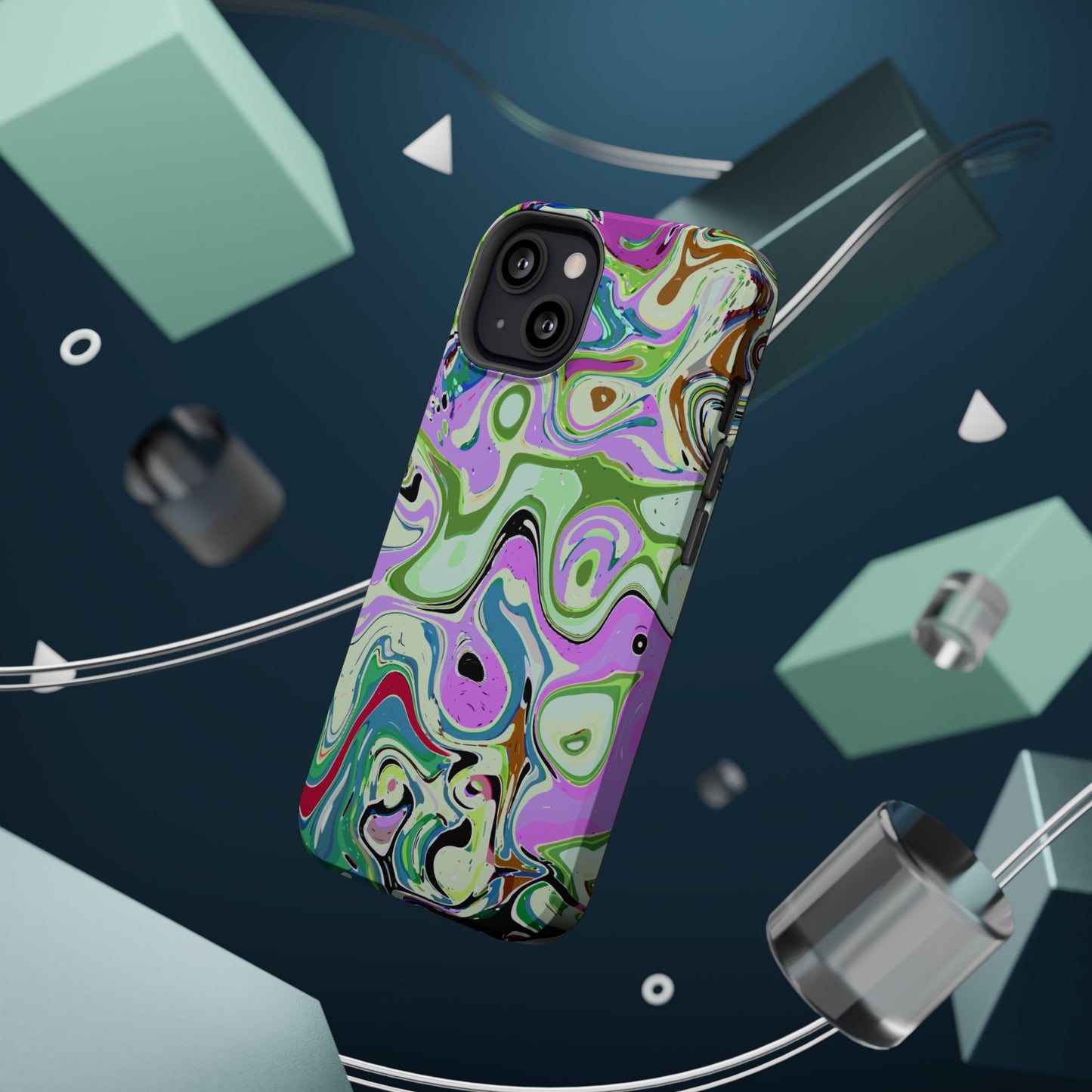 Vibrant Multi‑Color Swirl - Magnetic Phone Case