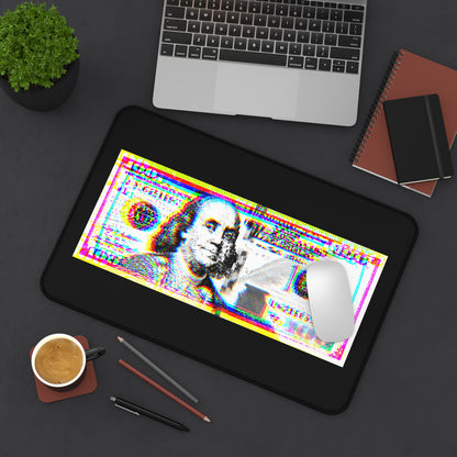 100 Dollars Bill - Neon Color Explosion - Desk Mat