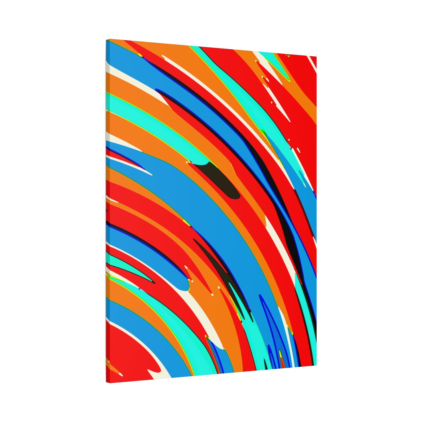 Abstract Rainbow Swirl Arc - Canvas
