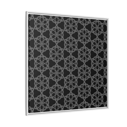 Geometric Sacred Flower - Framed Canvas