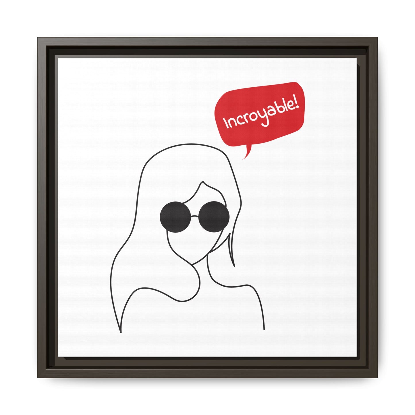 Incroyable Chic Girl - Framed Canvas