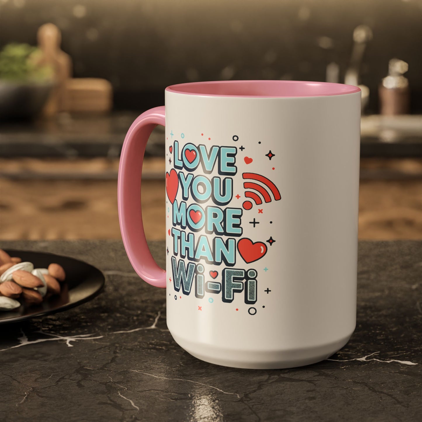 Love You More Than Wi‑Fi - Colorful Mug