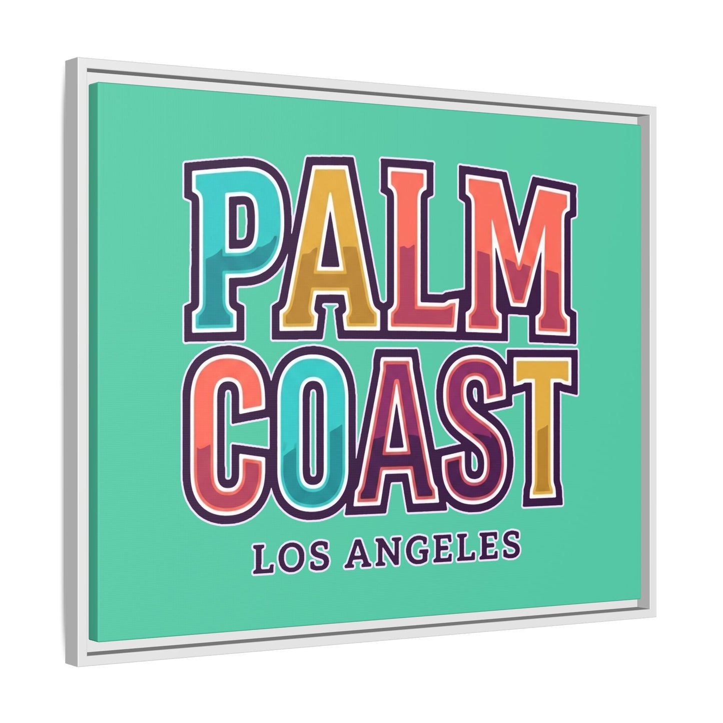 Palm Coast - Los Angeles - Framed Canvas