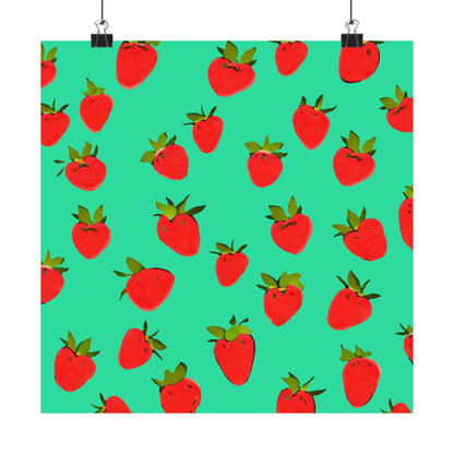 Strawberry Pattern - Poster
