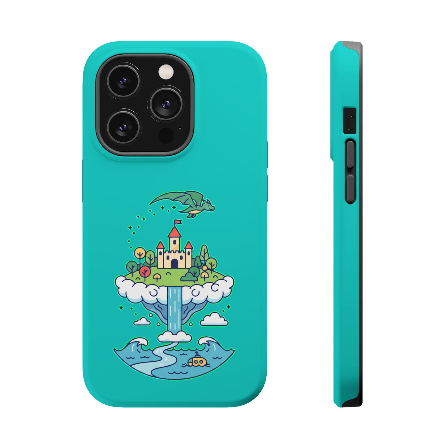 Floating Castle Dragon - Magical Fantasy Island - Magnetic Phone Case