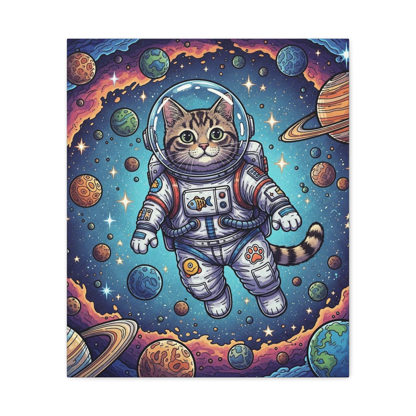 Astronaut Cat - Canvas