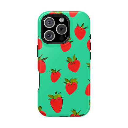 Strawberry Pattern - Magnetic Phone Case