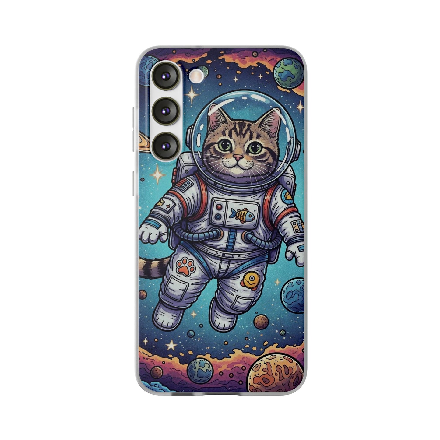 Astronaut Cat - Flexi Phone Case