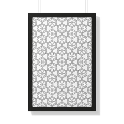 Elegant Geometric Framed Vertical Poster, Home Decor Art, Wall Art, Bohemian Vibes, Modern Design, Gift for Art Lovers