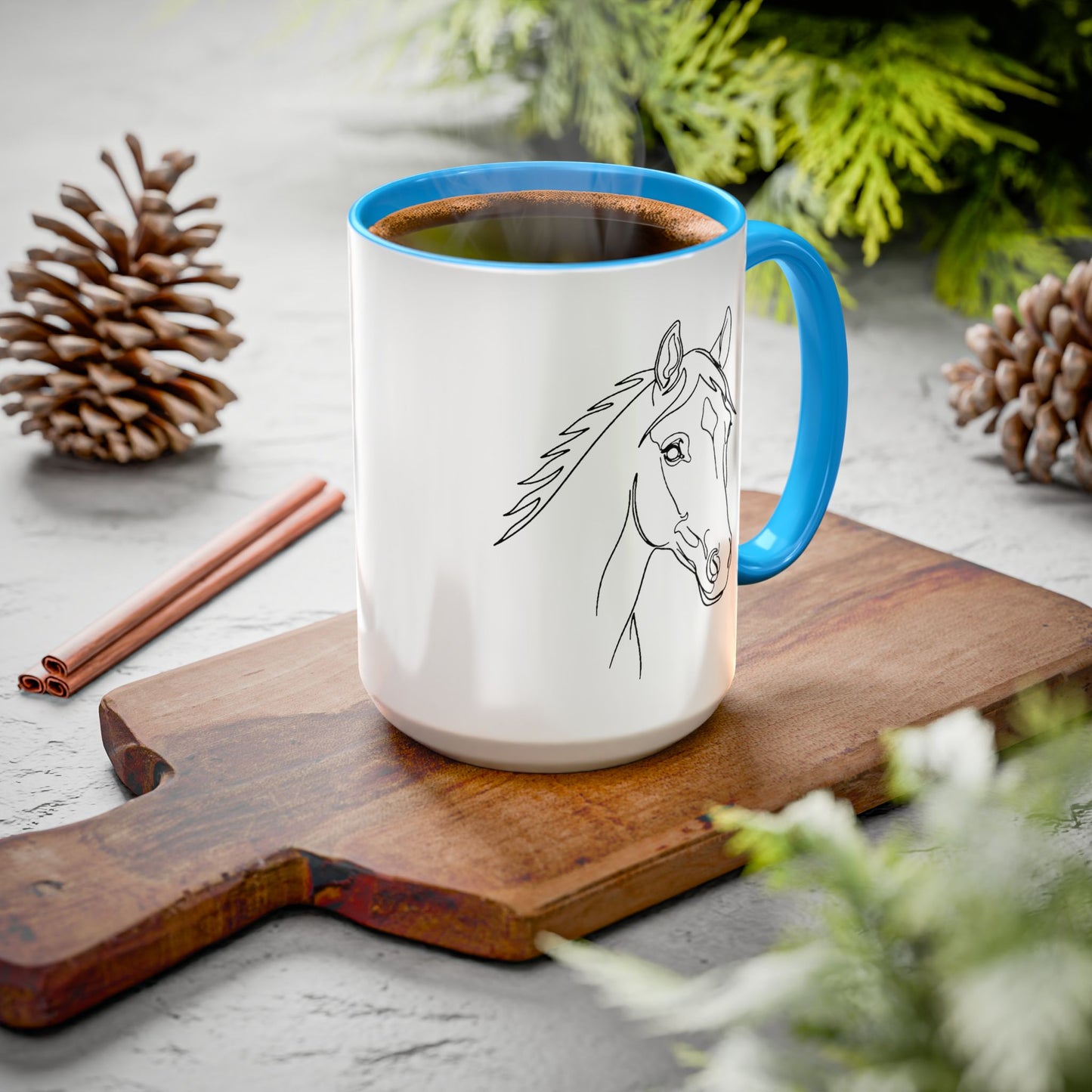 Horse Portrait Sketch - Colorful Mug