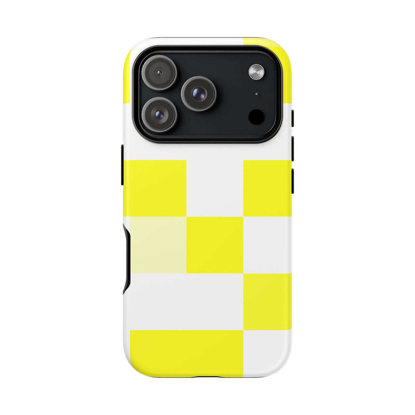 Yellow Pixel Grid - Phone Case